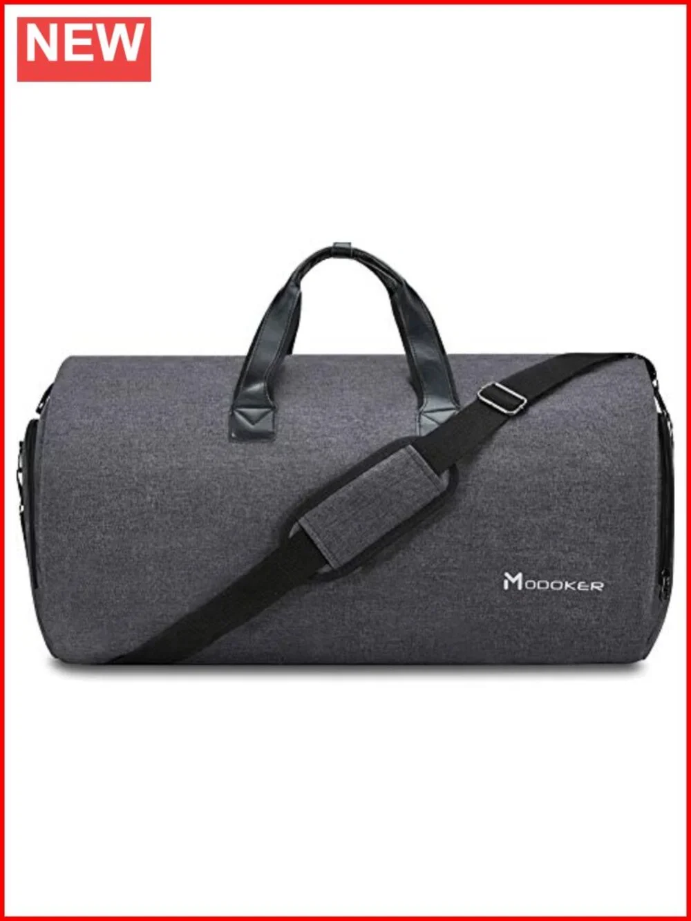 Convertible Garment Bag with Shoulder Strap, 2 in 1 Hanging Suitcase Duffel for